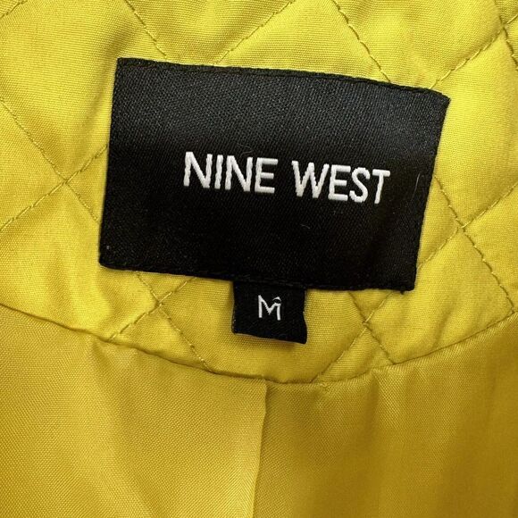 Nine West Vest Quilted Marigold Yellow Womens Size Medium Layering Full Zip - Picture 7 of 9